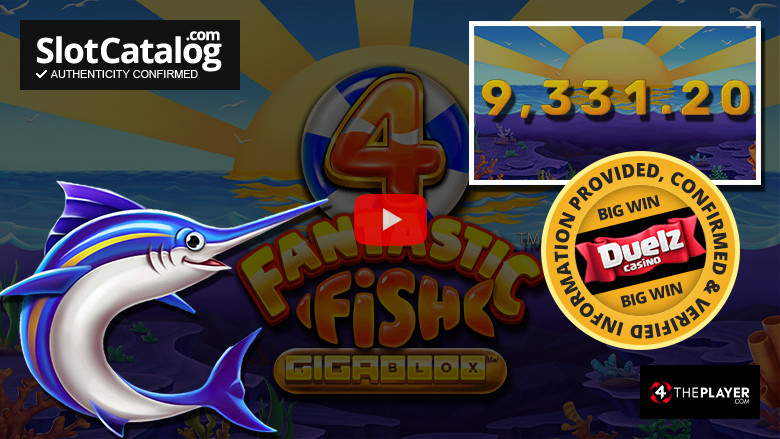 Большой выигрыш в слоте Fantastic Fish Gigablox 4, февраль 2024 г.