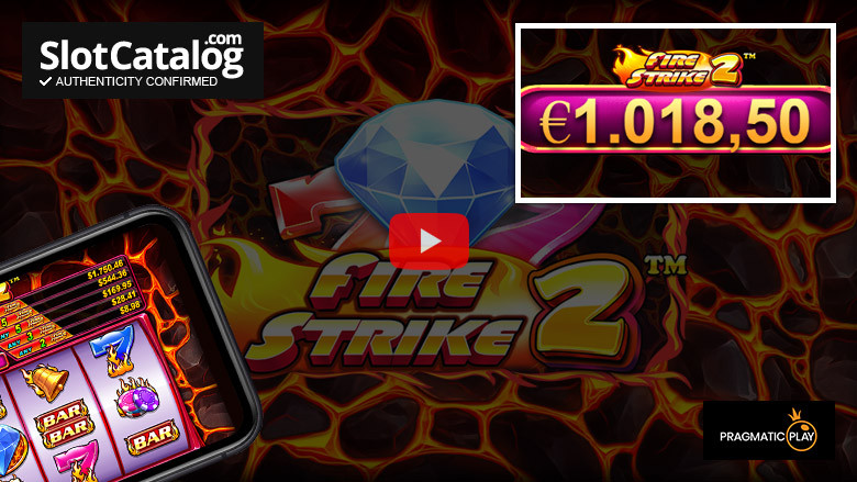 Большой выигрыш в слоте Fire Strike 2, май 2022 г.