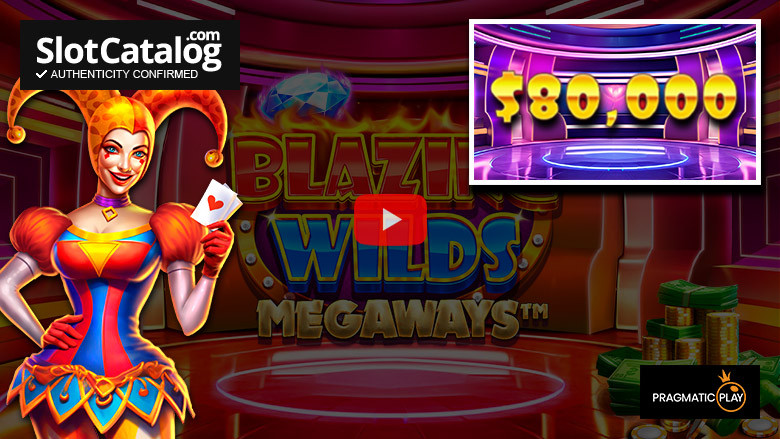 Большой выигрыш в слоте Blazing Wilds Megaways, апрель 2024 г.