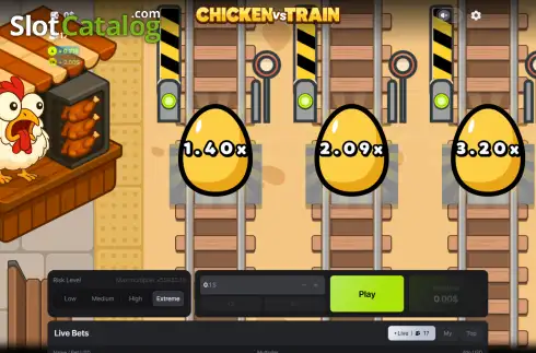 Скрин2. Chicken vs Train слот