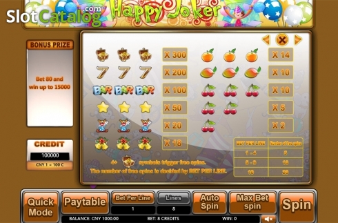 Скрин6. Happy Joker (Aiwin Games) слот