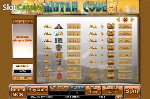 Скрин7. Mayan Code слот