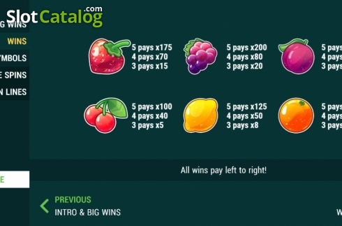 Скрин6. Fruity Looty слот