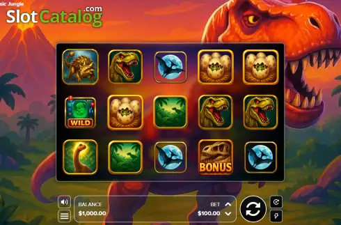 Скрин2. Jurassic Jungle слот