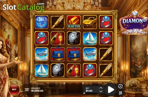 Скрин2. Diamond Luxe (18Gaming) слот