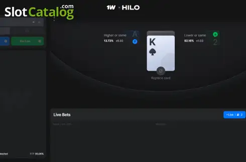Скрин2. HiLo (1Win Games) слот