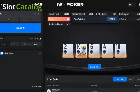 Скрин3. Poker (1Win Games) слот