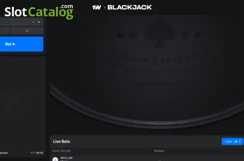 Скрин2. Blackjack (1Win Games) слот