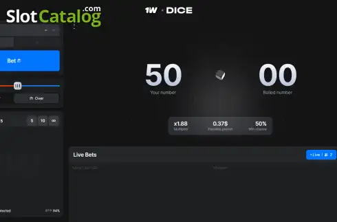 Скрин2. Dice (1Win Games) слот