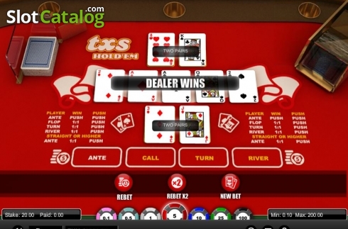 Скрин5. Texas Hold'em (1X2gaming) слот