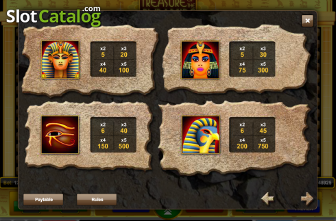 Скрин3. Treasure of the Pyramids слот