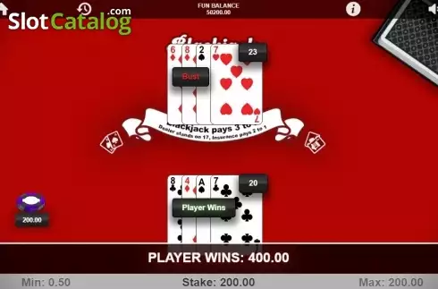 Скрин4. Blackjack (1X2gaming) слот