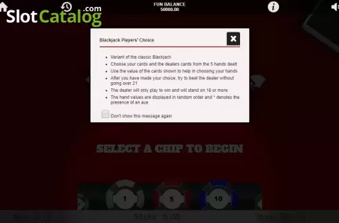 Скрин2. Blackjack Players Choise (1X2gaming) слот