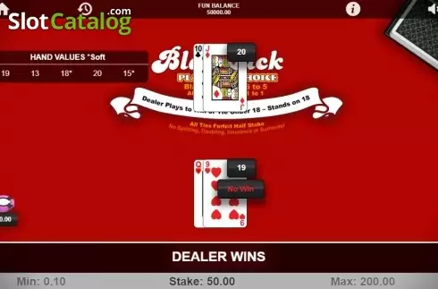 Скрин6. Blackjack Players Choise (1X2gaming) слот