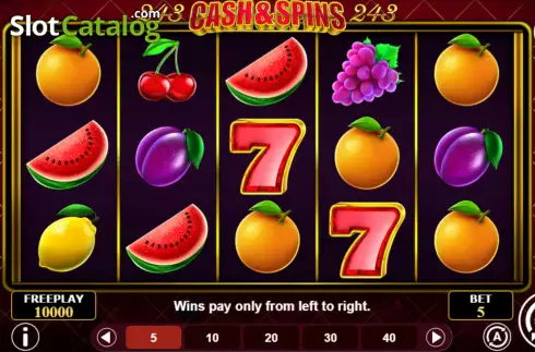 Скрин3. Cash & Fruits 243 слот
