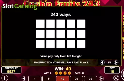 Скрин8. Cash & Fruits 243 слот