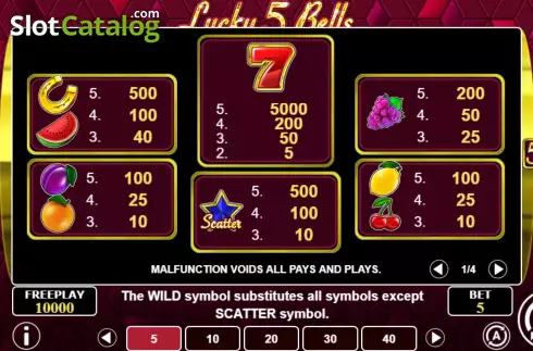 Скрин6. Lucky 5 Bells слот