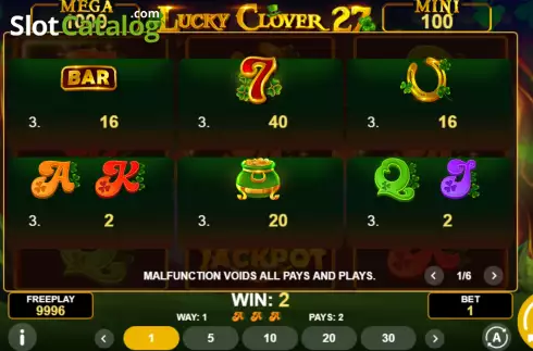 Скрин6. Lucky Clover 27 слот