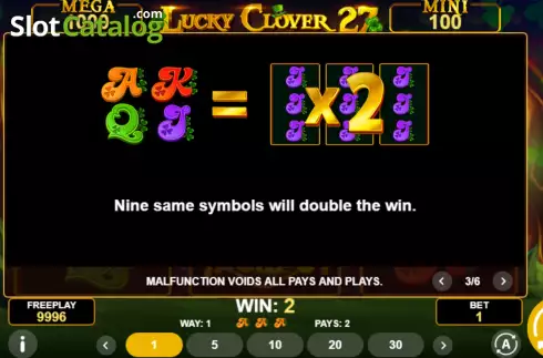 Скрин8. Lucky Clover 27 слот