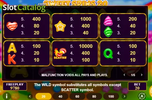 Скрин9. Sweet Spins 20 слот