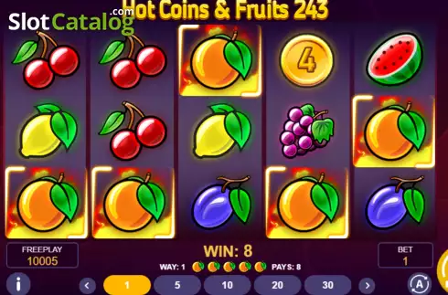 Скрин4. Hot Coins & Fruits 243 слот