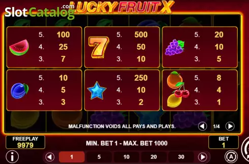 Скрин5. Lucky Fruit X слот