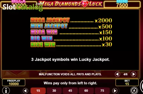 Скрин8. Mega Diamonds Luck слот