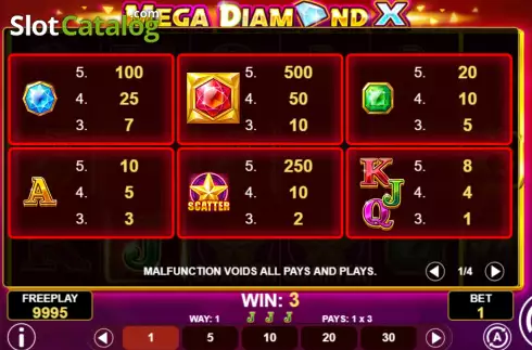 Скрин6. Mega Diamond X слот