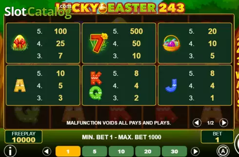 Скрин8. Lucky Easter 243 слот