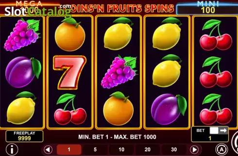 Скрин2. Coins'n Fruits Spins слот