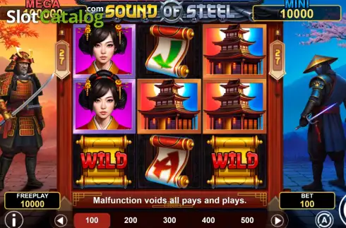 Скрин2. Sound of Steel Hold & Win слот