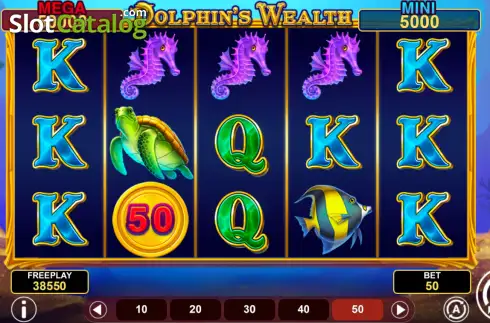 Скрин2. Dolphin's Wealth Win Spins слот