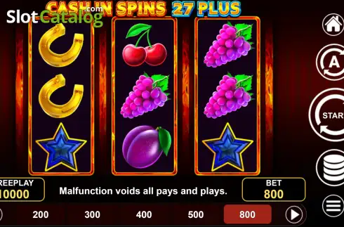 Скрин2. Cash'n Spins 27 Plus слот