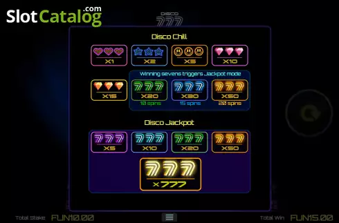 Скрин5. Disco 777 (1X2gaming) слот