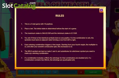 Скрин3. Reels of Wealth (1xGames) слот