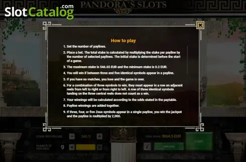 Скрин3. Pandora's Slots слот