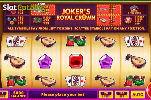 Скрин2. Joker's Royal Crown слот