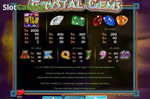 Скрин5. Crystal Gems слот