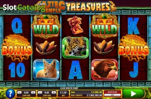 Скрин2. Aztec Temple Treasures слот