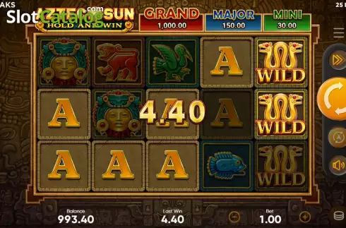 Скрин5. Aztec Sun Hold and Win слот