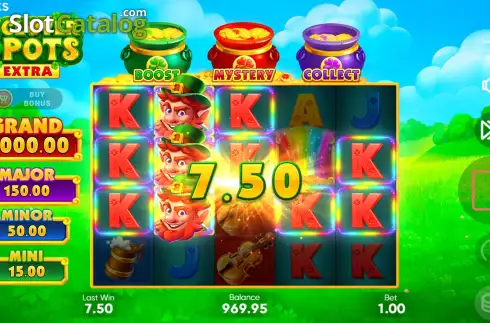 Скрин4. 3 Clover Pots Extra слот