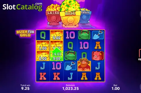 Скрин3. Rush for Gold слот
