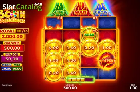 Скрин3. 3 Super Coin Volcanoes слот