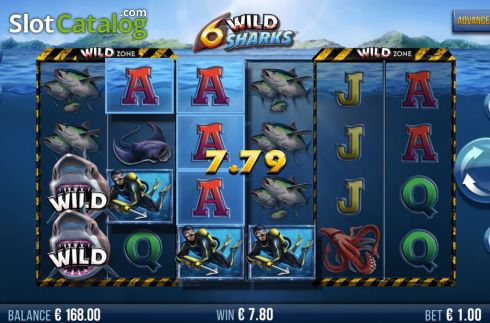 Скрин4. 6 Wild Sharks слот
