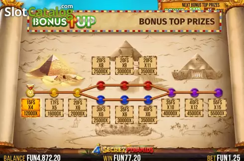 Скрин6. 4 Secret Pyramids слот