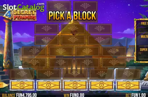 Скрин9. 4 Secret Pyramids слот