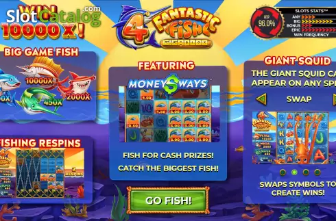 Скрин2. 4 Fantastic Fish Gigablox слот