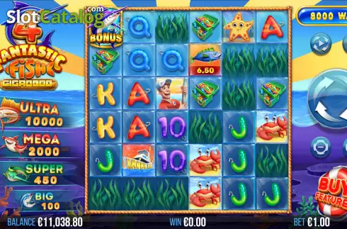 Скрин3. 4 Fantastic Fish Gigablox слот