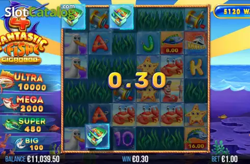 Скрин5. 4 Fantastic Fish Gigablox слот