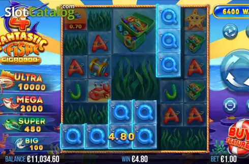 Скрин6. 4 Fantastic Fish Gigablox слот